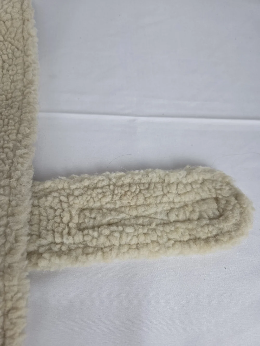 Dog Jacket Medium Brown Sherpa-Trim Dog Coat with Cream Faux-Shearling
